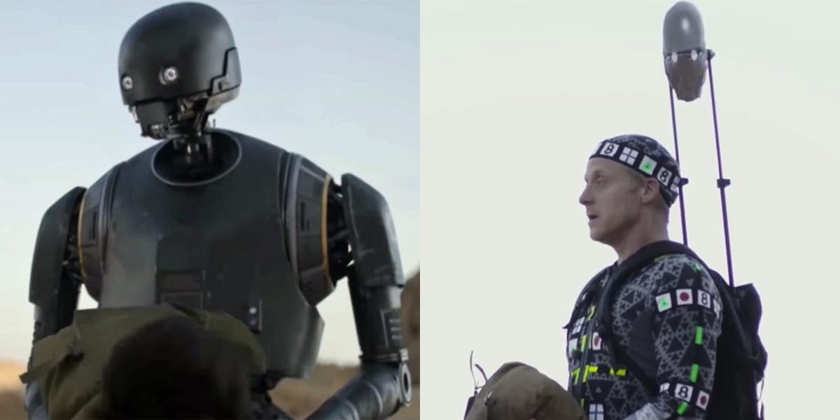 Who is the actor behind K-2SO?