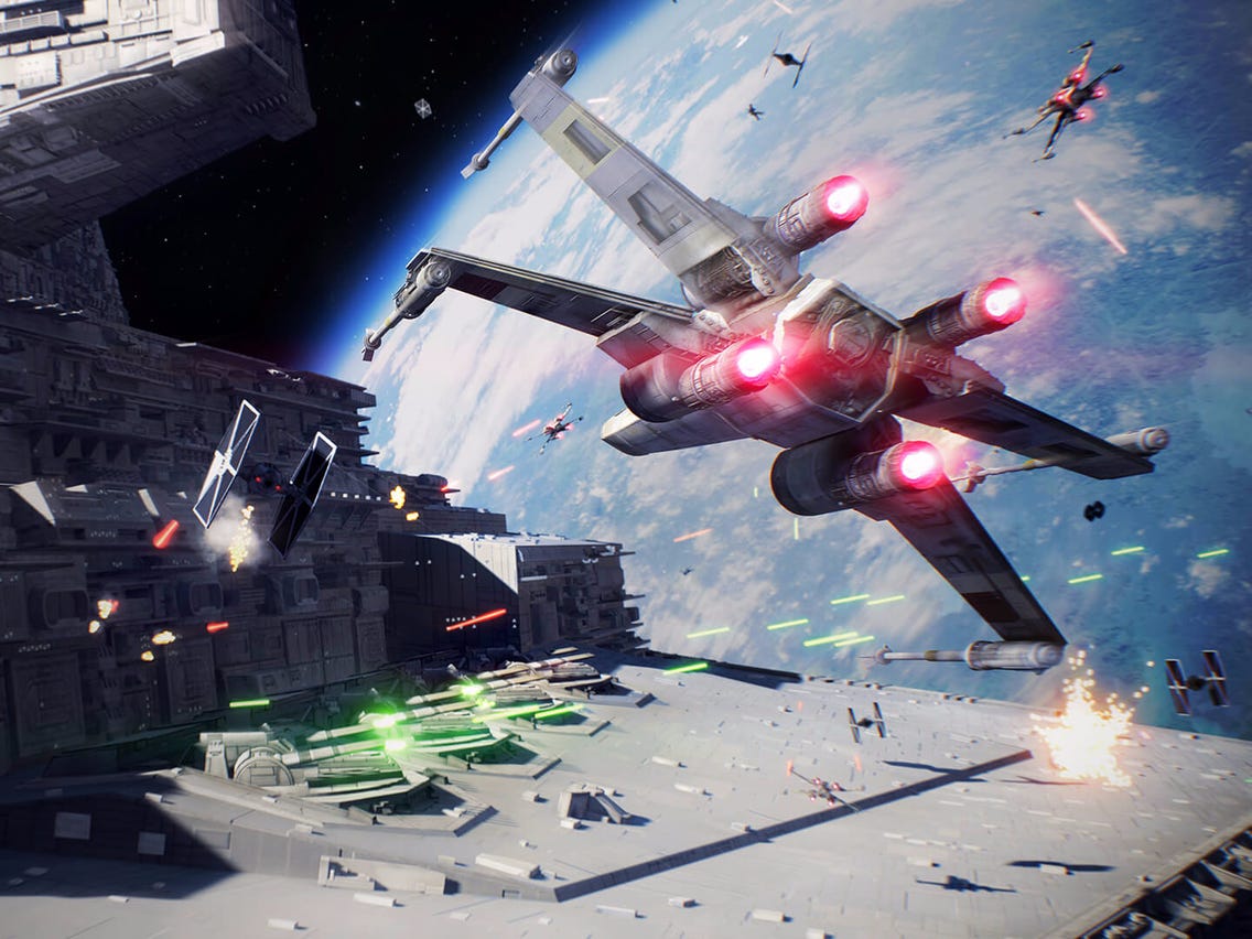Are there any Star Wars games with space battles against Star Destroyers?