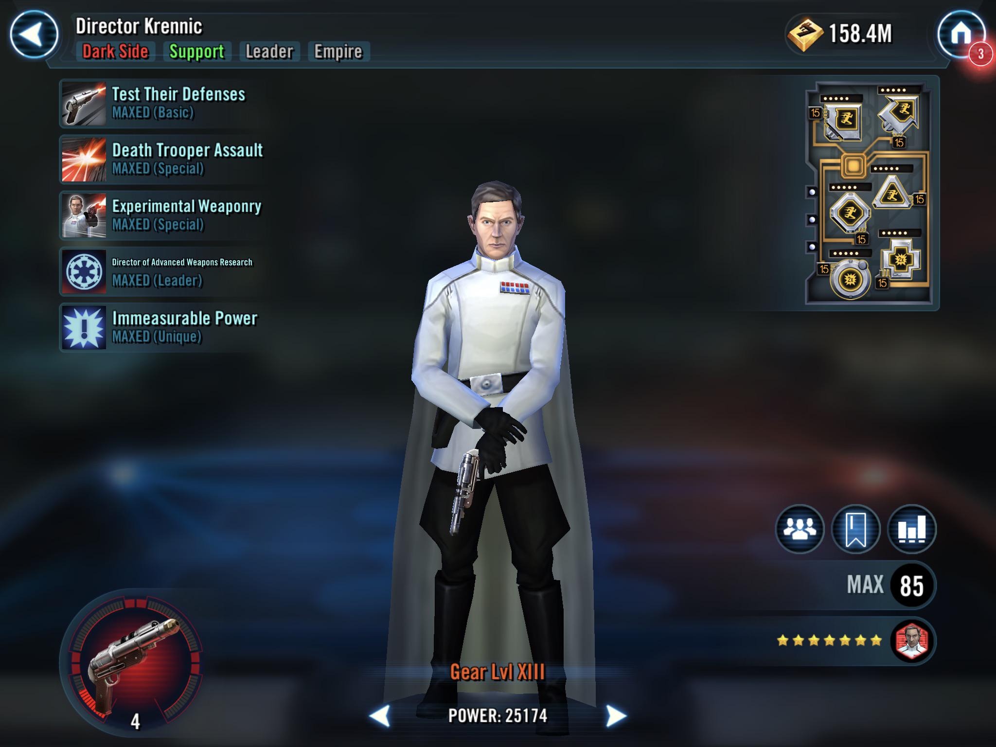 Can I play as Director Krennic in any Star Wars games?